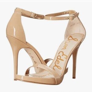 EUC! Sam Edelman Eleanor Patent Almond Heeled Sandals Stiletto Heels in 9